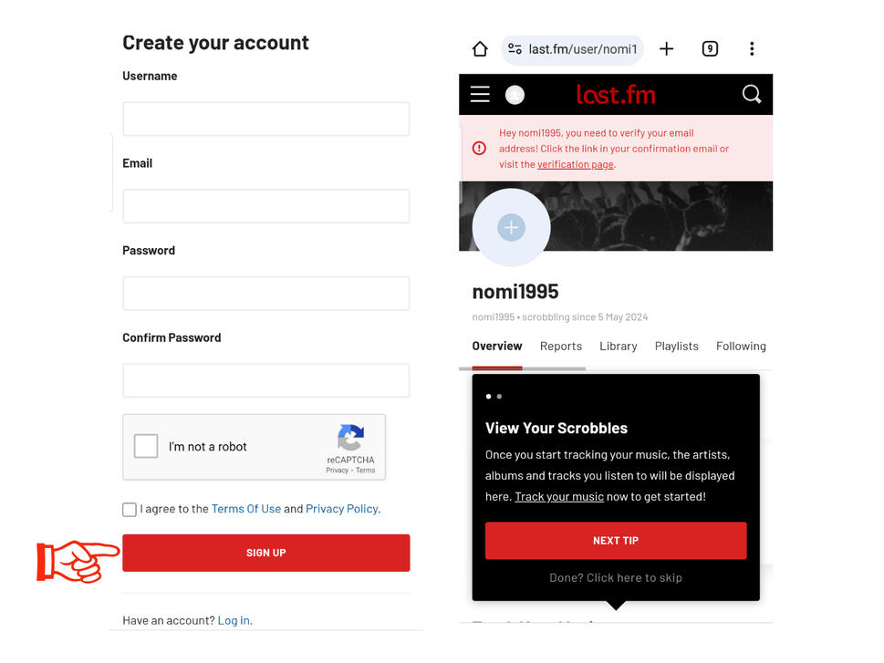 (3) Enter necessary information, create your password, tick captcha, agree all terms and click 'Sign Up' button. (4) Verification link will be send to your email address. Open it.