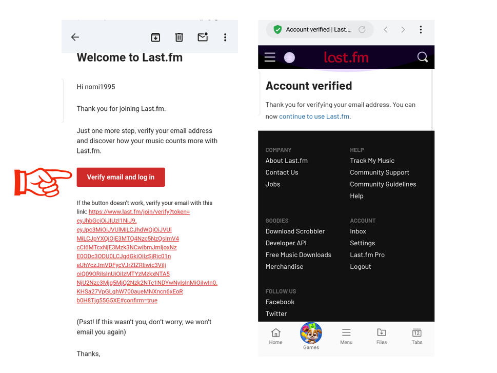 (5) Click the 'Verify email and log-in' or press the link. (6) If you're verified already, go back to your browser/google.