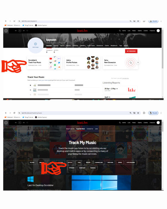 (7) Click Scrobble and Track Your Music'. (8) Choose Spotify