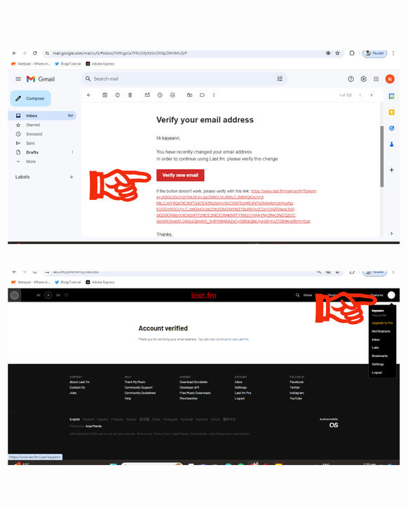 (5) Click the 'Verify email and log-in' button or click the link. (6) Once verified, go to your profile by clicking the 'Profile' icon on the upper right corner of the page.